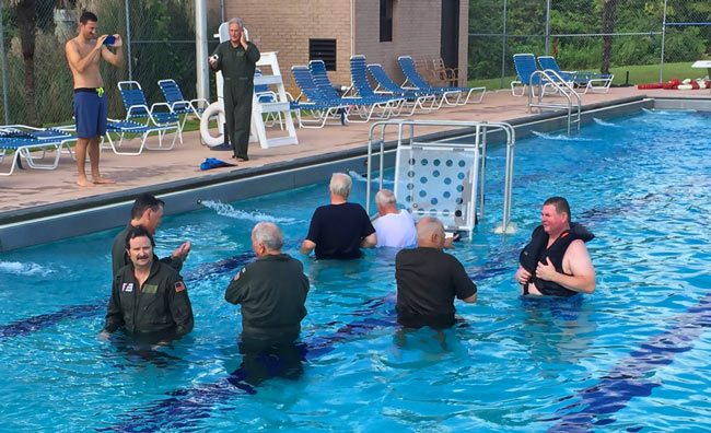 A SWET chair used in water testing for pilots