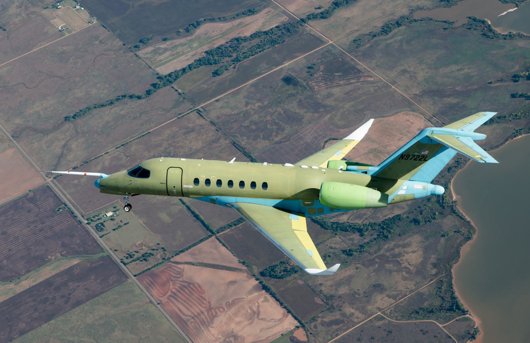 Cessna Citation Longitude during first test flight