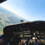 Cessna 172 Cockpit in flight -