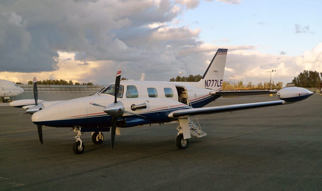 Piper PA-31T on the runway