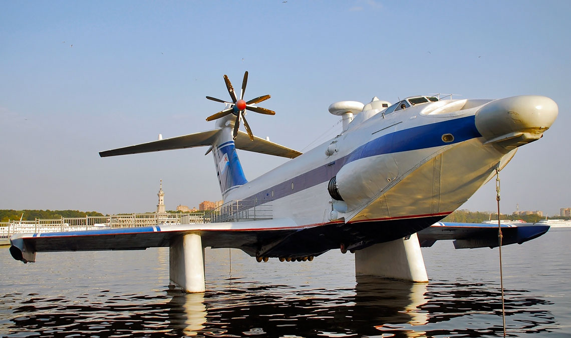 A-90 Orlyonok Ekranoplan on display at a Soviet Navy museum
