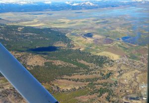 The snow-melt turned the farmland into marshland near Nervino Airport.