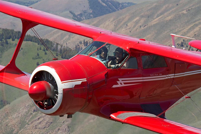 Beechcraft Model 17 Staggerwing in flight