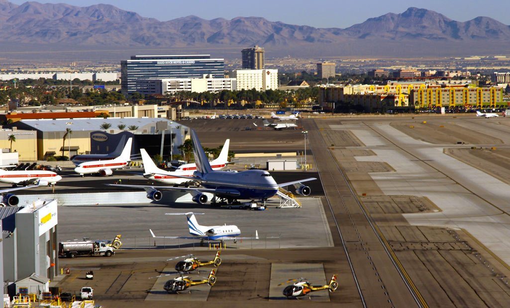 McCarran International Airport in Las Vegas, one of the airports to have airspace upgrades as part of the FAA's Las Vegas Metroplex project