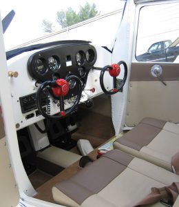 interior of cessna 140 