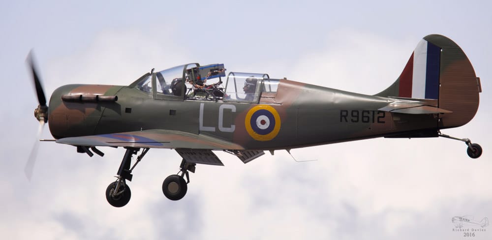 A Russian Yak airplane dressed as a Spitfire to capture aerial sequences in the movie Dunkirk